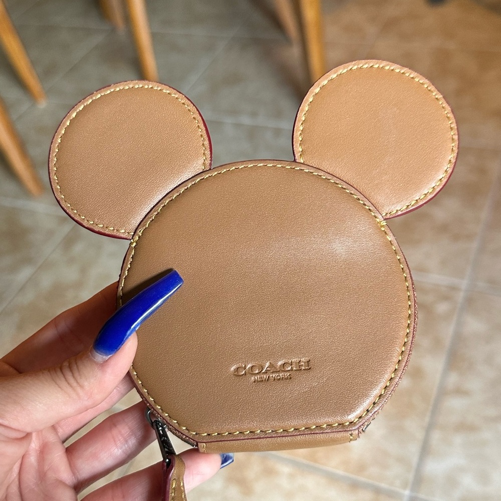 Disney x Coach Mickey Mouse Leather Coin Purse